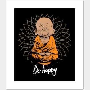 Happy Zen little baby Buddha Posters and Art